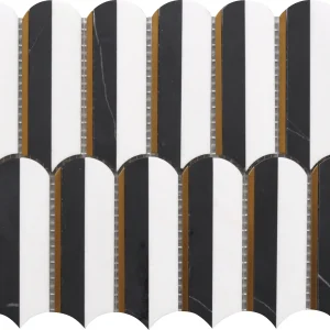 LAY761 Marble & Metal Mosaic Tile