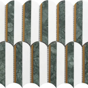 LAY761-B Marble & Metal Mosaic Tile